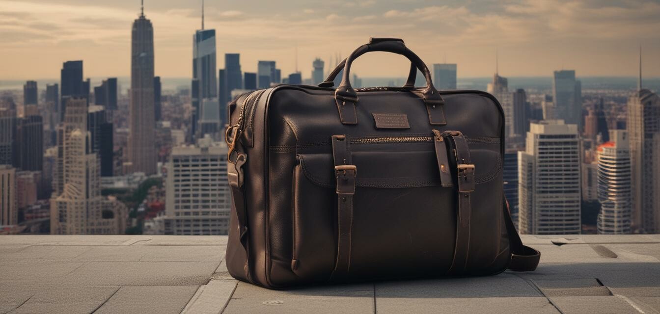 Business travel bag in office image